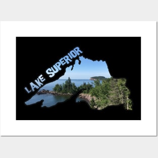 Lake Superior Outline (Tettegouche State Park) Posters and Art